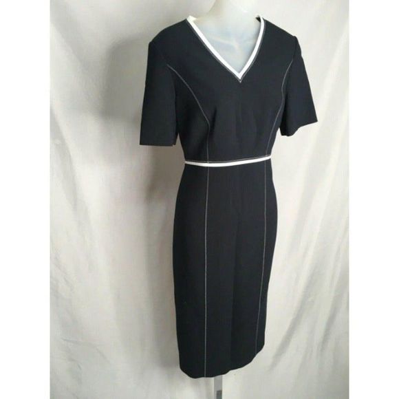 M&S British NWOT Navy Pencil Dress US8 - Picture 3 of 11
